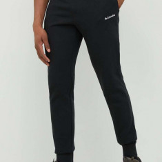 Columbia pantaloni de trening CSC Logo bărbați, culoarea negru, uni 1911601