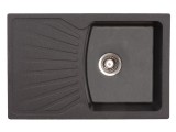 Chiuveta X Granit Quadro Plus negru760 x 500 mm, sifon 90 mm, granit