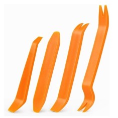 Set 4 piese pentru demontare tapiterie sau elemente auto de interior, Techstar&reg; D0085-1, plastic, portocaliu
