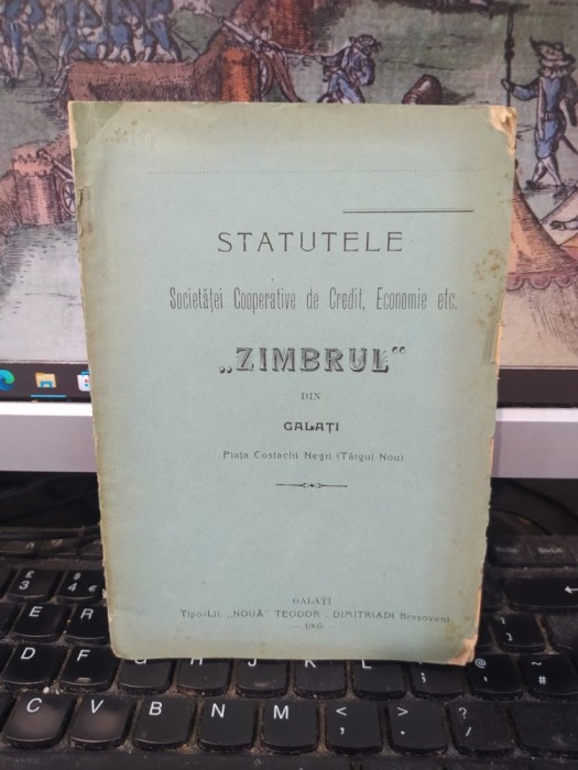 Statutele Societăței Cooperative de Credit, Economie, etc Zimbrul din Galați, Piața Costachi Negri (T&acirc;rgul Nou), Galați 1905, 054