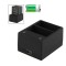 Incarcator cu doua sloturi pentru GoPro Hero 3, Hero 3+ Negru