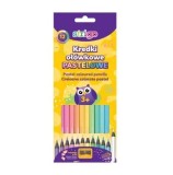 Set Strigo creioane colorate pastel, 12 culori