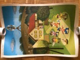 plansa pentru scoala gradinita elevi copii ce ne povesteste vantul 4 planse romania RSR editura didactica si pedagogica 1983