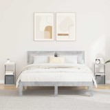 vidaXL Noptieră 2 pcs Gri din beton 25,5 x 22 x 49,5 cm Lemn compozit 8000603