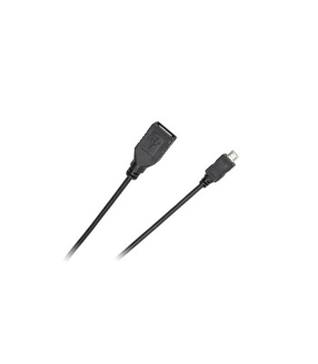 Cablu adaptor OTG USB mama la micro USB tata 0.2m Cabletech foto
