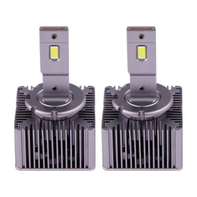 Set 2 LED-uri Auto Techstar&amp;reg; D3S, 35w, 5000 Lumeni, 6500K, AUTO, 12-24 Volti, CSP, Canbus, Radiator Aluminiu foto