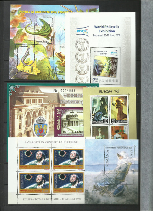 Romania MNH - lot 40 de colite si blocuri diferite (pret lista 2013 = 438 RON)