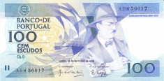 Bancnota Portugalia 100 Escudos 1986 - P179a UNC foto