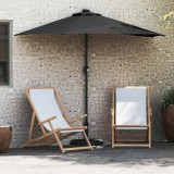 vidaXL Parasol de Grădină Negru 294 x 150 x 223 cm țesătură 42003265