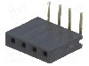 Conector 4 pini, seria {{Serie conector}}, pas pini 2.54mm, CONNFLY - DS1024-1*4R2