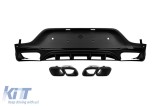 Difuzor tip GLC63 cu capace negre potrivit pentru bara spate A Design pe Mercedes GLC Coupe C253 2016-2022 -oo--oo-, cu garnitura neagra Performance A