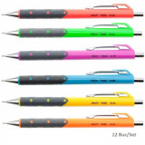 Set 12 Creioane Mecanice DACO Picatel, Mina de 0.5 mm, Corp din Plastic cu Grip Ergonomic, Corp de Diferite Culori, Creioane Mecanice, Creion Mecanic