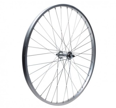 Roata fata bicicleta dubla din aluminiu 28&amp;quot;, culoare argintiu Cod:AWR2804 foto