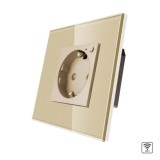 Priză smart Luxion LXD-1MP034MG-G Wi‑Fi 16A cu contor energie, auriu