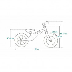 Bicicleta usoara fara pedale Lionelo cu roti gonflabile 12 inch Bart Air Pink Violet