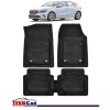 Covorase Auto TeamCar&reg; Tip Tavita Compatibile Mercedes-Benz A-Class W176 (2012&ndash;2018) Negru Material Rezistent, Cauciuc