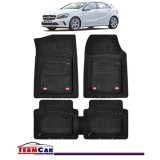 Covorase Auto TeamCar&reg; Tip Tavita Compatibile Mercedes-Benz A-Class W176 (2012&ndash;2018) Negru Material Rezistent, Cauciuc