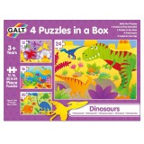 Set 4 puzzle-uri Dinozauri (12, 16, 20, 24 piese), Galt