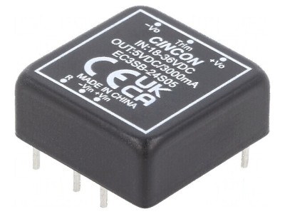 Convertor DC/DC 15W 18&amp;divide;36V la 5VDC 0&amp;divide;3000mA THT foto