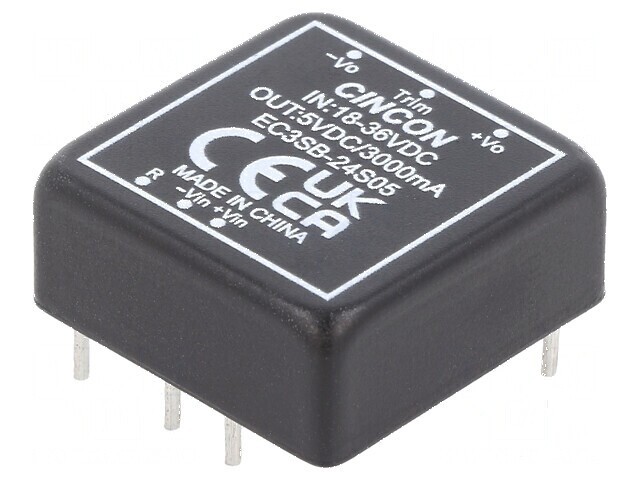 Convertor DC/DC 15W 18&divide;36V la 5VDC 0&divide;3000mA THT