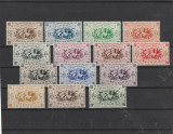Reunion 1943-Produse nationale,serie 14 valori,dantelate, MNH , Mi.266-279, Natura, Nestampilat