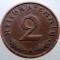 2.616 GERMANIA 2 REICHSPFENNIG 1938 A