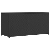 vidaXL Ladă de depozitare de grădină, negru, 120x50x60 cm, poliratan 42498