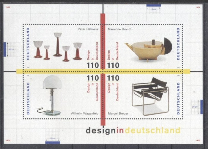 Germany Bundes 1998 Design perf. sheet Mi.B45 MNH DA.190