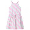 Rochie pentru copii cu șnur, fără m&acirc;neci, roz, 92 11169, vidaXL