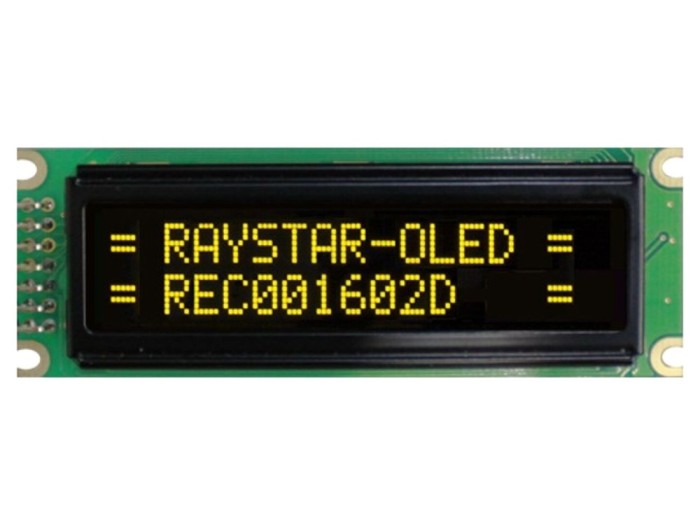 Afișaj OLED alfanumeric 16x2 galben