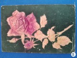felcitare ,tip carte postala ,lucrata manual .Floare .