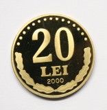 20 LEI 2000 DIN SET DE MONETARIE 2000 . PROOF .