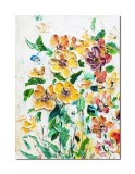 Cumpara ieftin Tablou impasto pictat manual, Flori de petunie, 70x50cm acril pe panza in relief efect 3D, Kenny Varniote