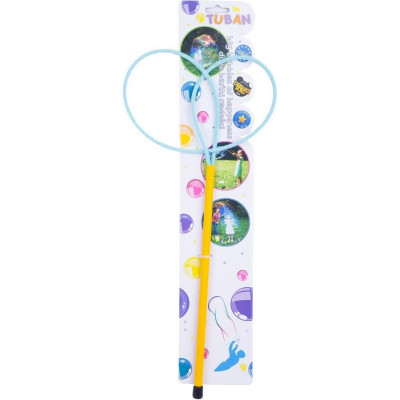 Bat cu inel pentru baloane de sapun Ring Pro Butterfly Tuban, 40 cm, 3 ani+ foto