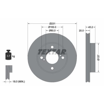 Textar Disc frana PRO foto