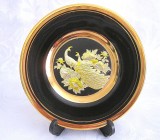 FARFURIE PORTELAN CHOKIN ART JAPONIA DECOR DIN CUPRU AUR SI ARGINT - PAUNI