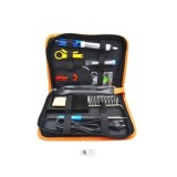 Set pistol de lipit reglabil 30&ndash;60W cu 15 piese pentru electronica si DIY