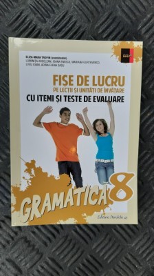 GRAMATICA CLASA A VIII A FISE DE LUCRU PE LECTII ARDELEAN , GURTAVENCO ,SASU foto