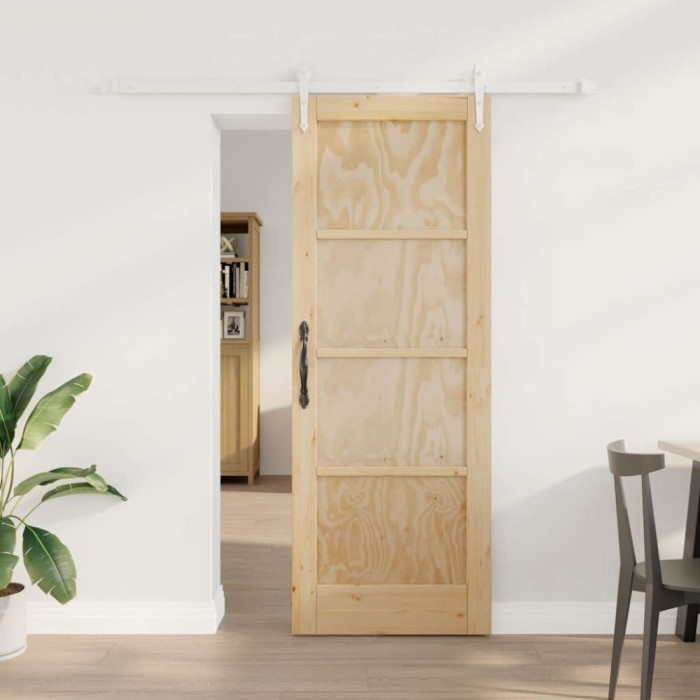 Ușă glisantă Manual Natural și alb 73.5 x 198.5 cm