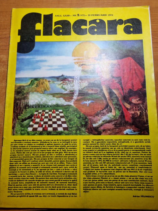 flacara 23 februarie 1974-articol ostra ,jud. suceava,cenaclul flacara