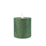 Decoratiune - LED Wax Waving Candle - Green, 10 cm | Kaemingk