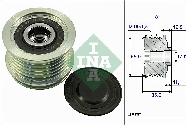 INA 535 0041 10 Sistem roata libera, generator