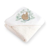 Prosop baie cu gluga bebelusi 0-5 ani , bumbac certificat OEKO-TEX , 100x100 cm, Spring Cottage