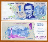 !!! ARGENTINA - FANTASY NOTE - 1 VALOR 1989 - UNC / CARLOS MENEM