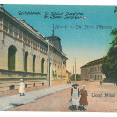 4780 - ALBA-IULIA, High School, Romania - old postcard - unused