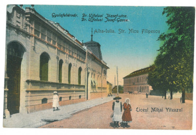 4780 - ALBA-IULIA, High School, Romania - old postcard - unused foto
