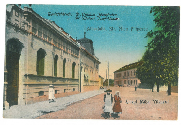 4780 - ALBA-IULIA, High School, Romania - old postcard - unused