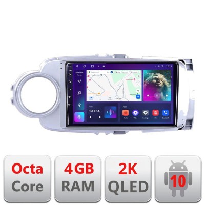 Navigatie Toyota Yaris 2010-2018 C-YARIS10 Android Octa Core Ecran 2K QLED GPS 4G 4+32GB 360 KIT-YARIS10+EDT-E409-2K CarStore Technology foto