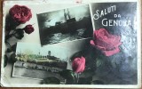 CPISTR7 Ilustrata Veche Genova Circulata Bucovina 1913 Tranzit Stampila / Vintage Genoa Italy Postcard Circulated to Bucovina Romania 1913