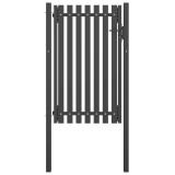 vidaXL Poartă de gard de grădină din oțel, 100x150 cm, antracit 146330